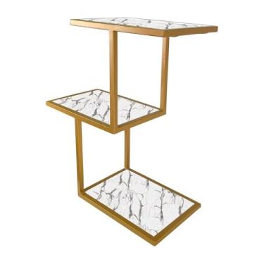 Imagem de Prateleira Nicho Para Decoração de Sala Quarto Canyon - Dourado/vulcano