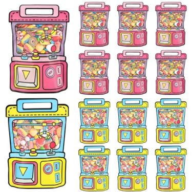 Imagem de EONSUI 30 sacos de plástico com alças, embalagem de presente de desenho animado a granel para festa, casamento, aniversário, chá de bebê, selável para doces, lanches, para crianças, estudantes