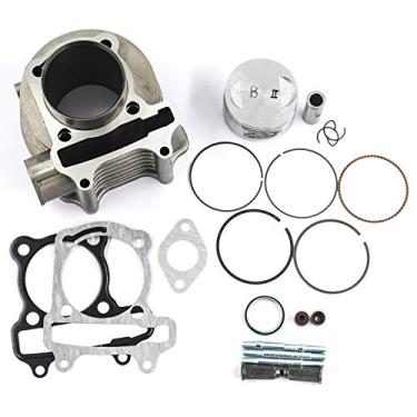 Imagem de Trkimal Kit de cilindro de furo GY6 150cc 57,4 mm com kit de pistão 4 tempos 152QMI 157QMJ para TAOTAO JONWAY ZNEN Roketa ATV Moped Go-Kart