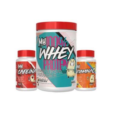 Imagem de Kit Energia e Antioxidantes  Cafeina Vitamina C Whey - My Suplementos
