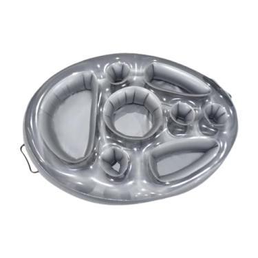 Imagem de JunZheHub Suporte de Bebidas Flutuante para Piscina, Barra de Serviço Inflável Leve, Bandeja Multifuncional para Lanches de Frutas para O Verão, Ambientes Inter