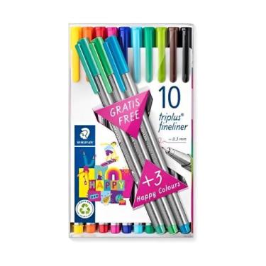 Imagem de Estojo Caneta Staedtler Triplus Fineliner 0.3Mm 13 Cores