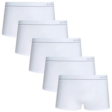 Imagem de Kit 5 Cueca Sunga Microfibra lupo Sem Costura Original nf, P, Branco