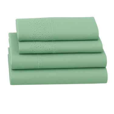 Imagem de Jogo Cama King 4 Peças Bordado Inglês Exclusive By Vivaldi