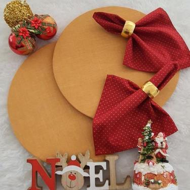 Imagem de Kit Mesa 04 Capas Sousplat 04 Bases 04 Guardanapos 04 Anéis - Criarte 