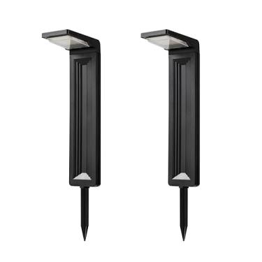 Imagem de imasay Luzes solares para ambientes externos, IP65 à prova d'água, 30 LEDs, 2 modos de iluminação, adequado para jardim externo, paisagem, caminho, quintal, deck, gramado, pátio, cerca - pacote com 2