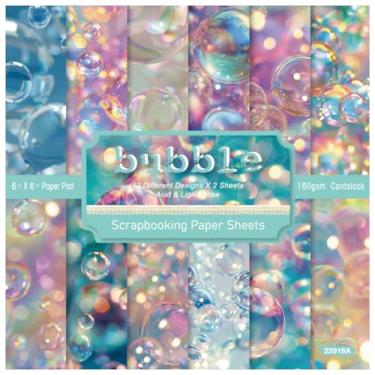 Imagem de CRASPIRE 24 folhas de papel de scrapbook texturizado com bolha, papel decorativo para artesanato, arte colorida, livro de recortes, para agenda, embrulho, dobrado, cartões, suprimentos para presente