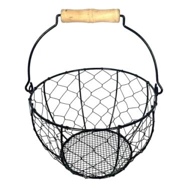Imagem de Rrlihjgu Cesto de Recolha de Ovos,Container De Arame Metálico Para Cozinha,Coletor de Ovos de Galinha para Cozinha | Para Coleta de Frutas Batatas e Decoração para Casa Quinta Apartamento