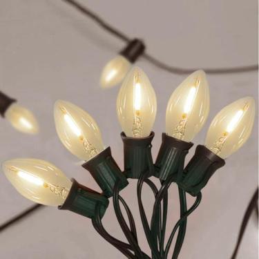 Imagem de Luz de corda GOOTHY 7,6 m C7 27 LED branco quente 120V