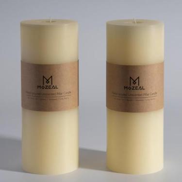 Imagem de Velas Pillar MOZEAL Extra Large Ivory 4x10 cm (conjunto de 2)