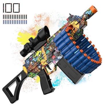 Imagem de Brinquedo elétrico automático JakMean Toy com 30 clipes de dardos e 10