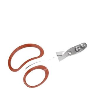 Imagem de Tesoura De Unhas Inox Pet Para Roedores Cachorros, Gatos, Coelho(Branco/Laranja)