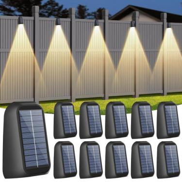 Imagem de Solar Fence Lights artcool artcool, pacote com 10, impermeável