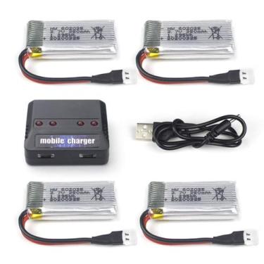 Imagem de Carregador de bateria Cheerwing 4 em 1 com 4x 3,7V 350mAh Lipo