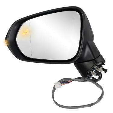 Imagem de Dexepe Conjunto de espelho lateral do motorista compatível com Lexus RX 350 350L 450h 450hL 2016-2022 com monitor de ponto cego aquecido, seta, vidro de memória ajustável dobrável elétrico preto (15