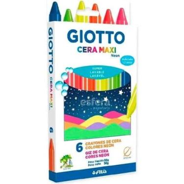 Imagem de Giz de Cera Maxi Neon 6 Cores 202402ES - Giotto