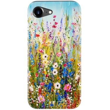 Imagem de Goodon Capa fofa para iPhone 16e - Compatível com carregamento sem fio - Capa rígida de camada dupla + capa de silicone - Capa protetora para celular com designs modernos para mulheres - Pintura de