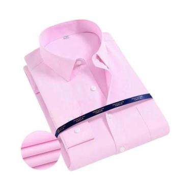 Imagem de Camisas Sociais Masculinas De Manga Longa Clássicas Para Escritório Em
