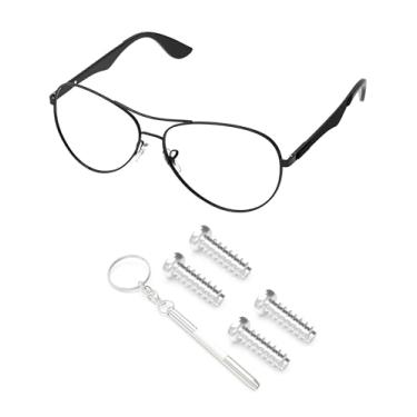 Imagem de PapaViva Conjunto de 2 pares de parafusos de substituição para óculos de sol Ray-Ban RB8313/RB3483/RB3364/RB3549/RB3569/RB3445/RB3198 - Prata (Flat Phillips)