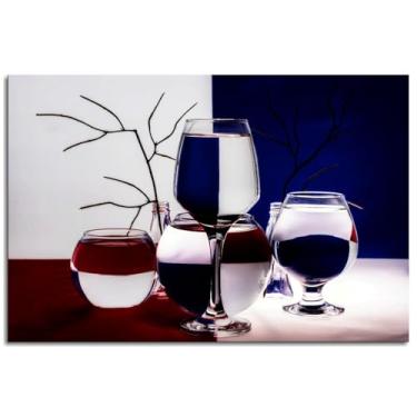 Imagem de Pôster em dois tons de vinho impressões simetria arte de parede para casa 1 painéis decorações não ramificadas 30,5 x 20,3 cm