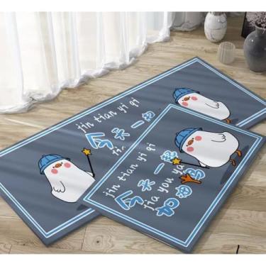 Imagem de Kit 2 Tapetes de Cozinha Antiderrapantes e Absorventes – Passadeira 40x120cm + Tapete 40x60cm em Poliéster(pato,1)