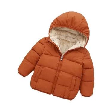 Imagem de Jaqueta De Inverno Para Meninos E Meninas, Casaco De Pluma Com Capuz D