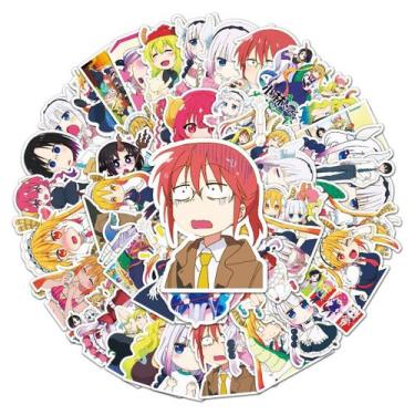 Imagem de Adesivos Kobayashi's Dragon Maids Anime 50 peças de PVC impermeável - 