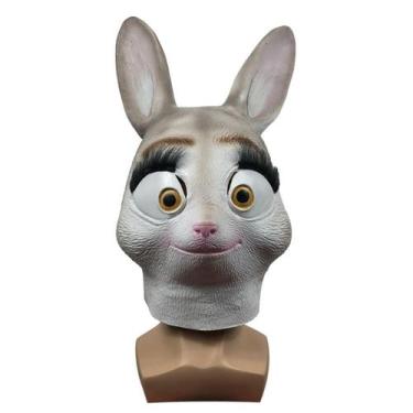 Imagem de Máscara de cosplay Judy Latex Overhead Rabbit Party Halloween - yiweis