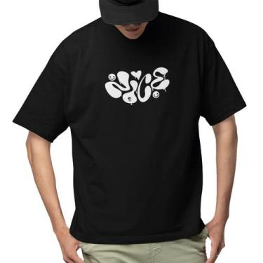 Imagem de Camiseta Oversized Masculina Algodão Prime WSS Nice, Preto, GG