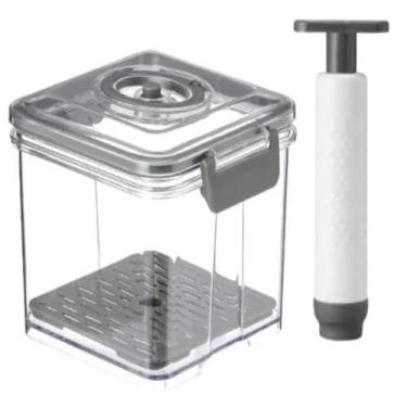 Imagem de Pote Hermetico Com Bomba Vacuo Succao Vasilha Vedacao Inteligente Gela