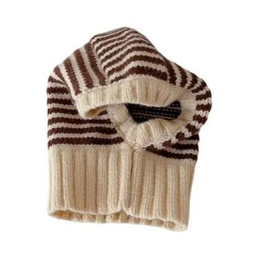 Imagem de Gorro De Inverno Infantil Com Capuz E Cachecol Em Tricô, Acessórios Pa