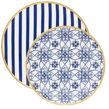 Imagem de Kit Pratos Rasos E Fundos Coup Lusitana Oxford® Porcelana 4 Peças