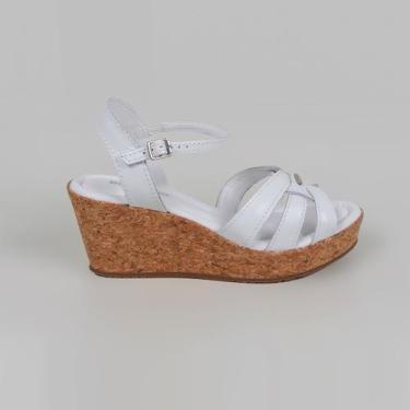 Imagem de Sandália Bottero Anabela Cortiça 372882 Branco, Branco, 0005, 37