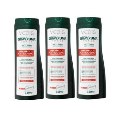 Imagem de Kit 3 VEDIS SHAMPOO FORCE GUANXUMA OLEOSO 350ML