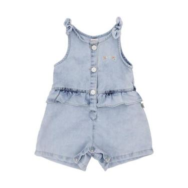 Imagem de Jardineira jeans infantil Alphabeto, M