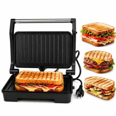 Imagem de Sanduicheira Elétrica Grill Inox 1000W Antiaderente 127V ou 220V Start