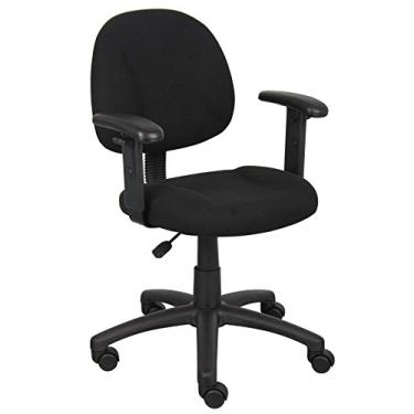 Imagem de Boss Office Products Cadeira de escritório Perfect Posture Delux tecido com braços ajustáveis em preto