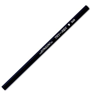 Imagem de J.R. Moon Pencil JRMB23 Lápis Try Rex, intermediário sem borracha, 4,4 cm de altura, 7,6 cm de largura, 18,8 cm de comprimento (12 unidades)