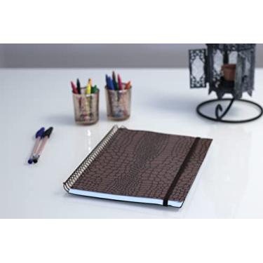 Imagem de Confetti - Caderno Médio Croco 80 Folhas Pautado Capa Marrom