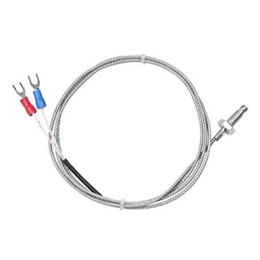 Imagem de HiLetgo 5 peças sondas de temperatura tipo K sensor de temperatura M6 parafuso termopar aço inoxidável comprimento 1M