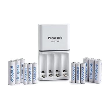 Imagem de Pacote de energia Panasonic K-KJ55MBS66A eneloop; 6AA, 6AAA e carregador rápido de 3 horas
