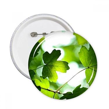 Imagem de Sunshine Folha Planta Imagem Natureza Alfinetes Redondos Emblema Botão Decoração Acessório 5pcs
