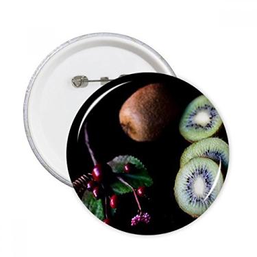 Imagem de Frutas frescas kiwi cereja imagem pinos redondos crachá botão emblema acessório decoração 5 peças