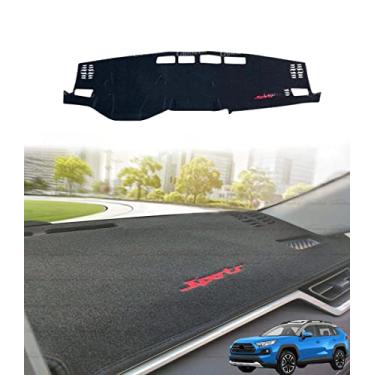 Imagem de GZBFTDH Tapete da tampa do painel do carro, compatível com RAV4 2019-2021, acessórios interiores painel tapete protetor solar capa à prova de poeira LHD
