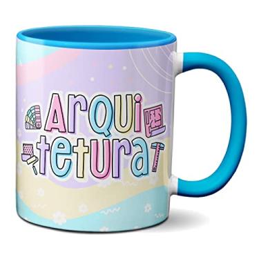 Imagem de Caneca Arquitetura Profissão Arquiteta Criativa Presente (Azul)