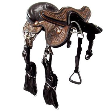 Imagem de Arreio De Cabeça 3 Argolas Marrom Escuro 16 Polegadas Luxo