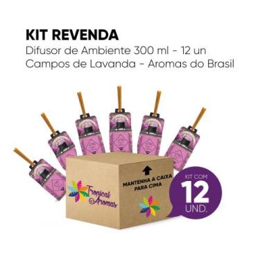 Imagem de Kit Revenda Difusor Campos De Lavanda 300ml -12 UN - Tropical Aromas