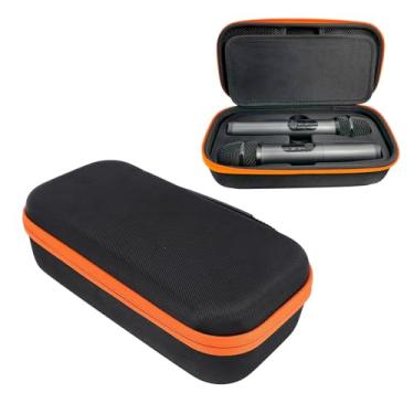 Imagem de Estojo de Microfone Sem Fio para 2, Caixa de Armazenamento de Microfone Portátil Com Fecho de Zíper EVA Shell Com Alça, de Dois Microfones Sem Fio, Bolsa de Viagem de Microfone