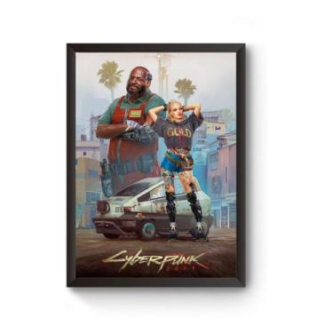 Imagem de Quadro Arte Cyberpunk 2077 Necessity Over Style Poster - Fanarte