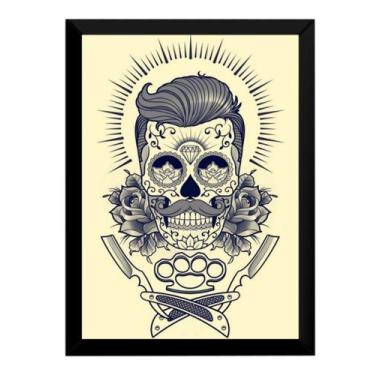 Imagem de Quadro Decorativo Barbe Shop Arte Navalhas Barbearia Vintage - Fanarte